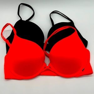 Two (2) Victoria’s Secret Very Sexy push Up bras 32D